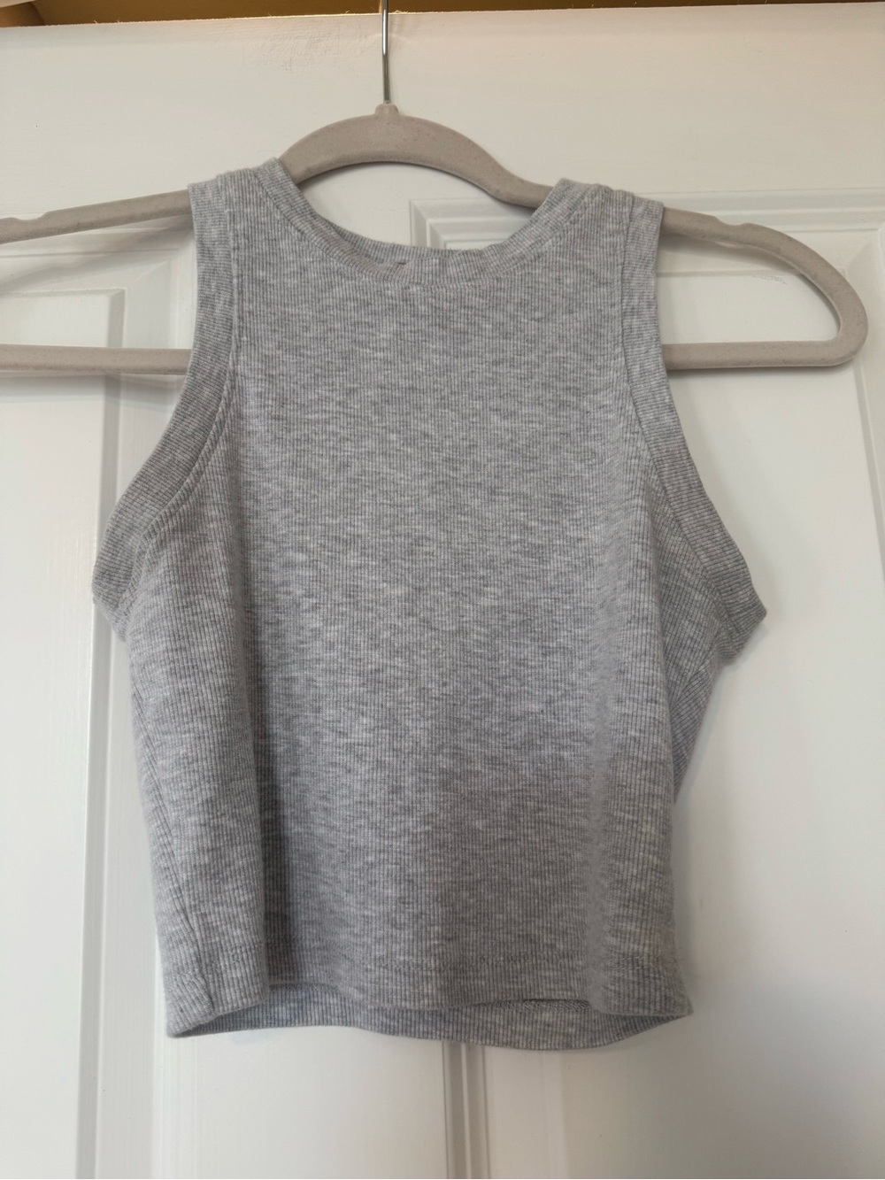 Tilly's Light Gray Ribbed Tank Top
